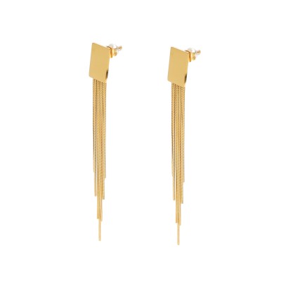 Kolczyki złocone ze stali szlachetnej kaskadowe