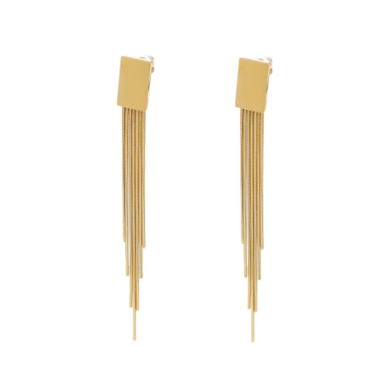 Kolczyki złocone ze stali szlachetnej kaskadowe