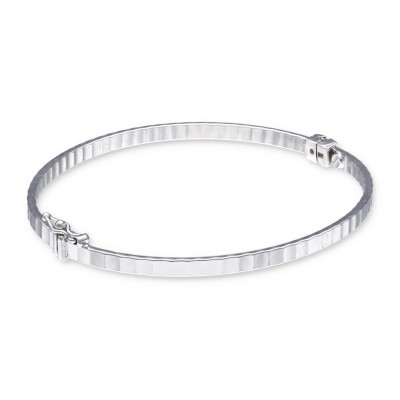 Bransoletka srebrna sztywna o nieregularnej powierzchni