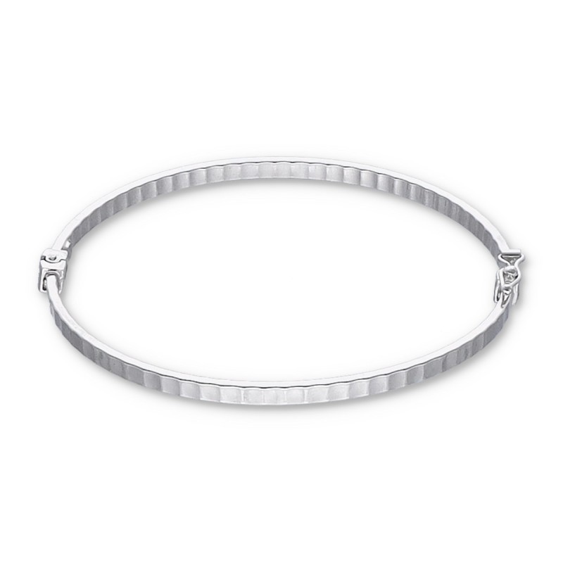 Bransoletka srebrna sztywna o nieregularnej powierzchni