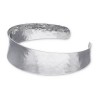 Bransoletka srebrna sztywna - szeroka o nieregularnej powierzchni