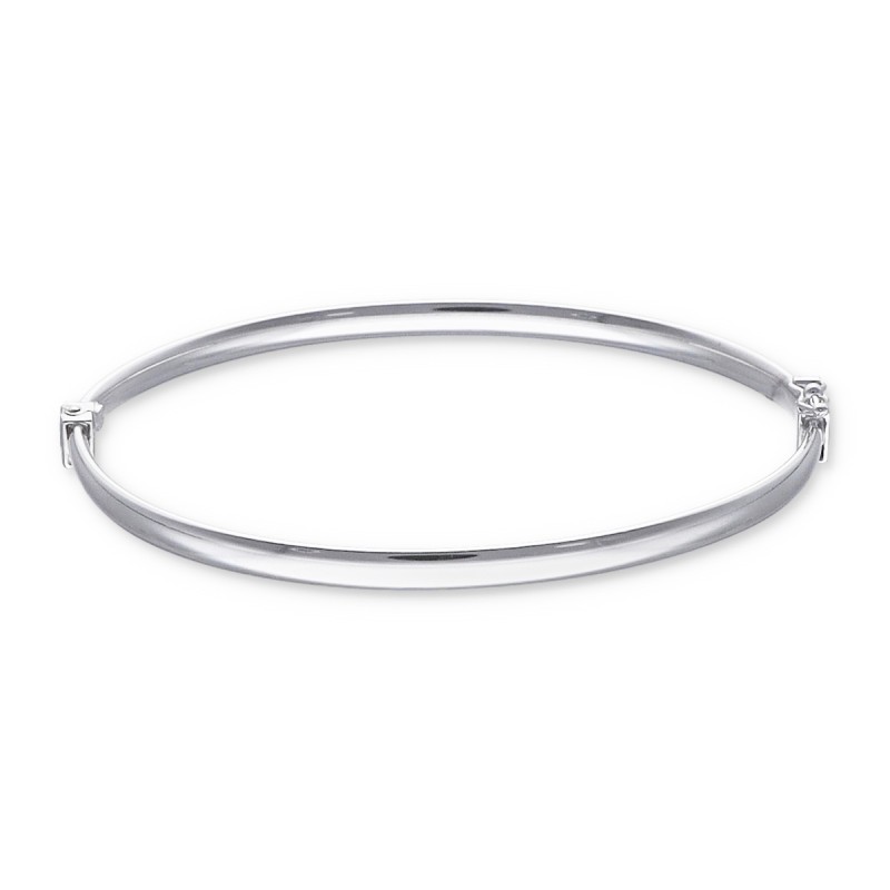 Bransoletka srebrna sztywna o gładkiej powierzchni