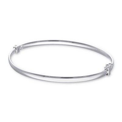 Bransoletka srebrna sztywna o gładkiej powierzchni