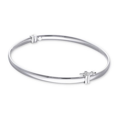 Bransoletka srebrna sztywna o gładkiej powierzchni