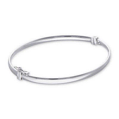 Bransoletka srebrna sztywna o gładkiej powierzchni