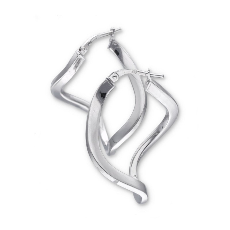 Kolczyki srebrne skręcane wiszące