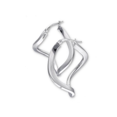 Kolczyki srebrne skręcane wiszące