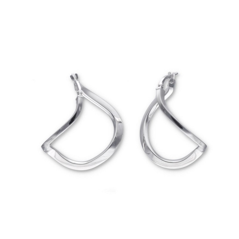 Kolczyki srebrne skręcane wiszące