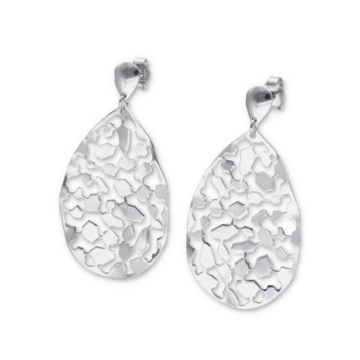 Kolczyki srebrne na sztyft ażurowe elegante