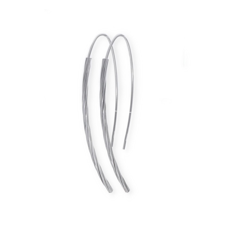 Kolczyki srebrne przekładane sztywne