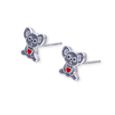 Kolczyki srebrne - koale