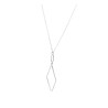 Naszyjnik srebrny z zawieszką w kształcie rombu na łańcuszku typu ankier