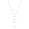 Naszyjnik srebrny z zawieszką w kształcie rombu na łańcuszku typu ankier