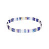 Bransoletka ze stali szlachetnej z koralikami miyuki w kolorze niebiesko białym