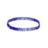Bransoletka ze stali szlachetnej z koralikami miyuki w kolorze niebiesko - fioletowym