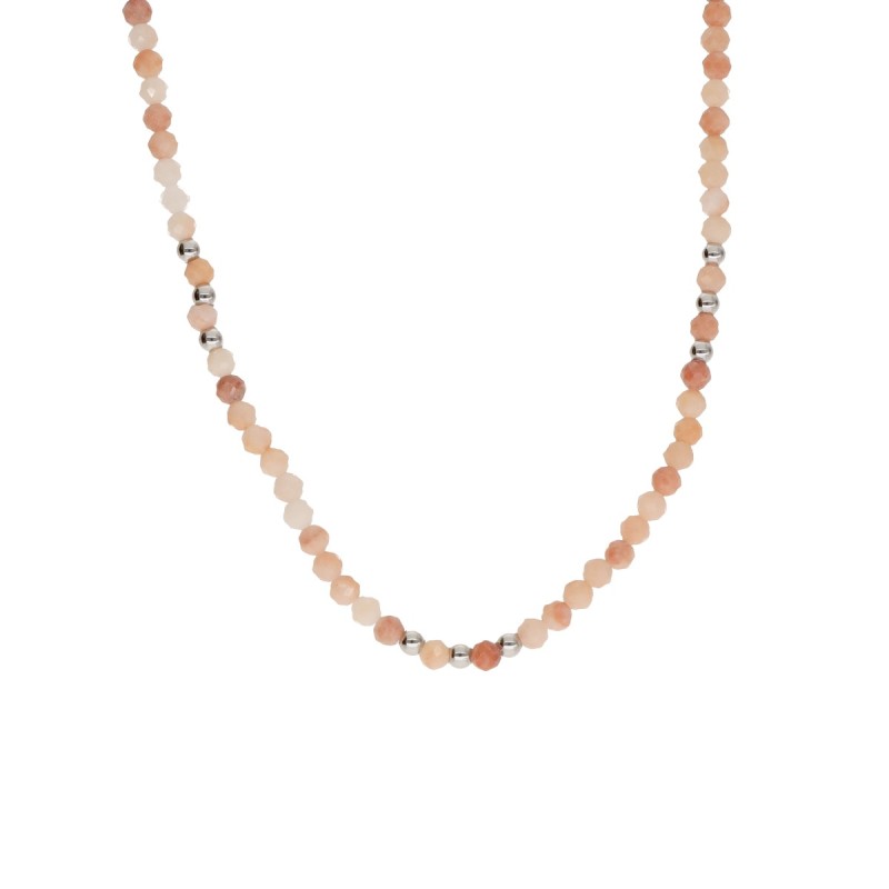 Naszyjnik ze stali szlachetnej z awenturynem