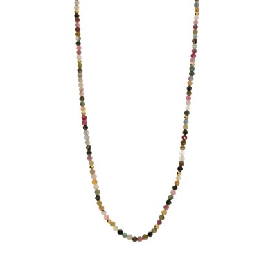 Naszyjnik ze stali szlachetnej z turmalinami