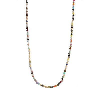 Naszyjnik ze stali szlachetnej z mixem kamieni