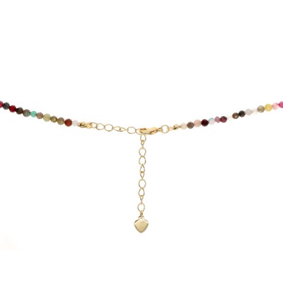 Naszyjnik ze stali szlachetnej z mixem kamieni