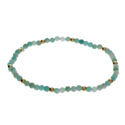 Bransoletka ze stali szlachetnej z amazonitem