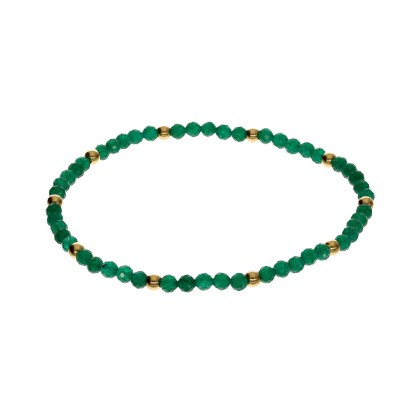 Bransoletka ze stali szlachetnej z jadeitem