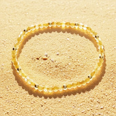 Bransoletka ze stali szlachetnej z cytrynem