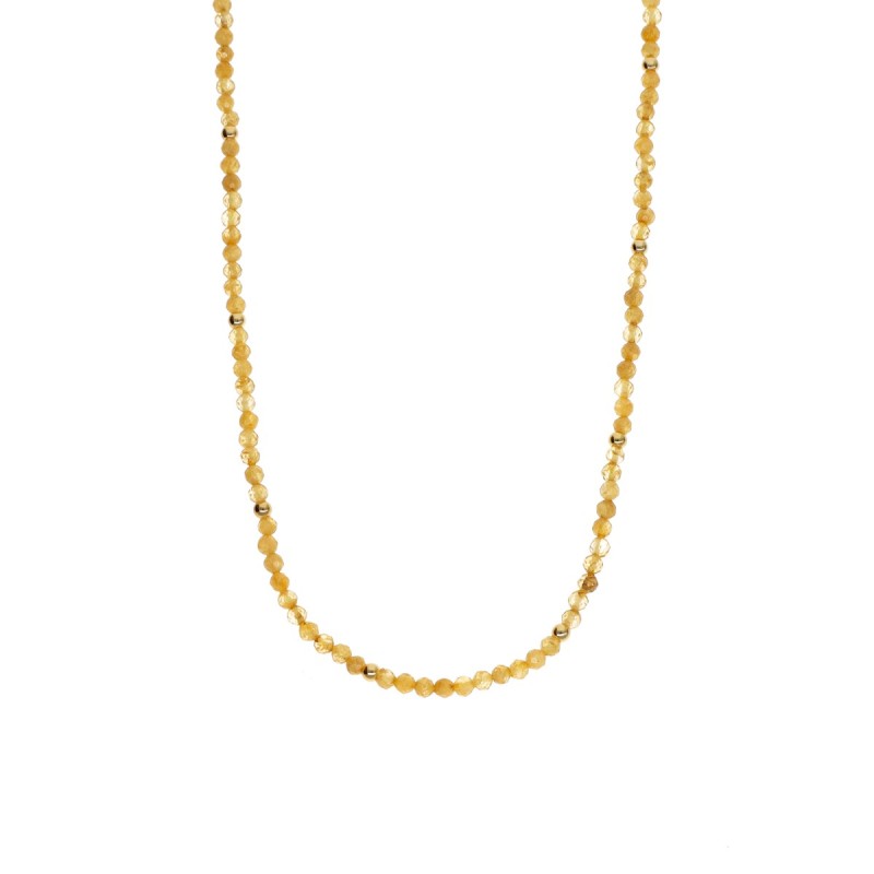 Naszyjnik ze stali szlachetnej z cytrynem