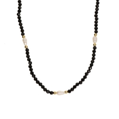 Naszyjnik ze stali szlachetnej ze spinelem