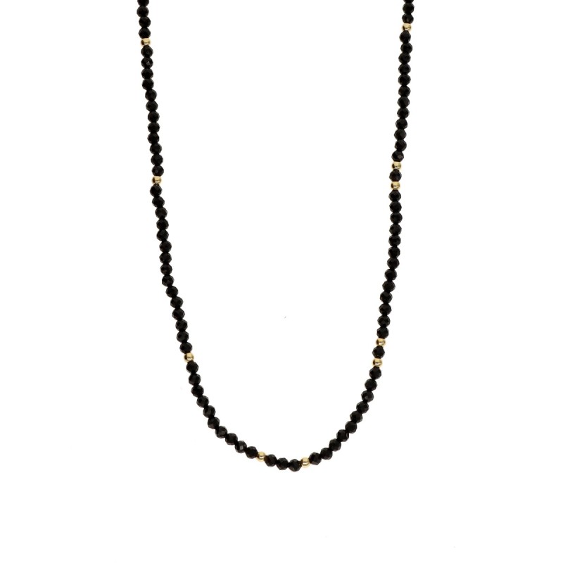 Naszyjnik ze stali szlachetnej z onyksem