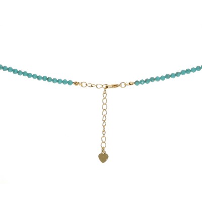 Naszyjnik ze stali szlachetnej z turkusem
