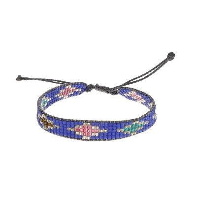 Bransoletka wykonana z japońskich koralików miyuki  w niebieskim kolorze