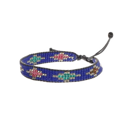 Bransoletka wykonana z japońskich koralików miyuki  w niebieskim kolorze