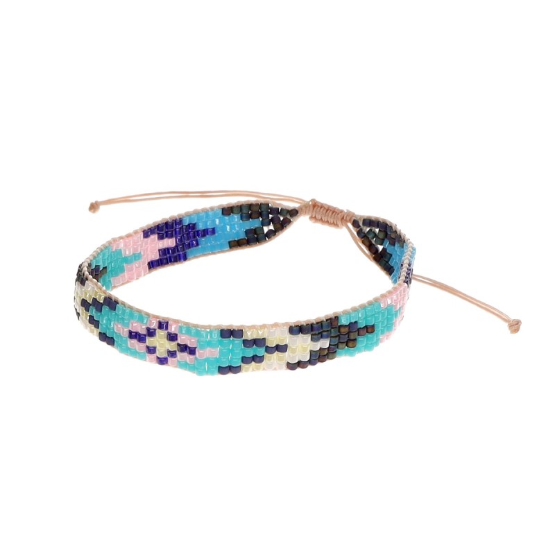 Bransoletka wykonana z japońskich koralików miyuki w stonowanych odcieniach