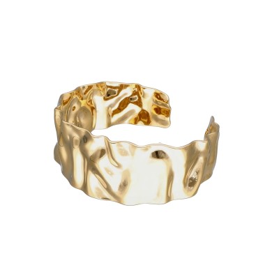 Bransoletka ze stali szlachetnej mankietowa o wyjątkowym, artystycznym wykończeniu