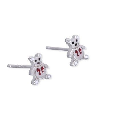 Kolczyki srebrne - misie