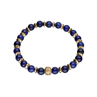 Bransoletka ze stali szlachetnej z lapisem lazuli