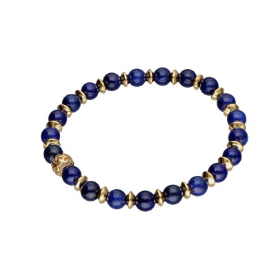 Bransoletka ze stali szlachetnej z lapisem lazuli