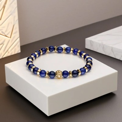 Bransoletka ze stali szlachetnej z lapisem lazuli