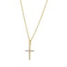 Naszyjnik ze stali szlachetnej złocony z krzyżykiem