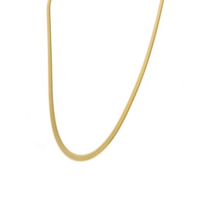 Naszyjnik ze stali szlachetnej złocony taśma