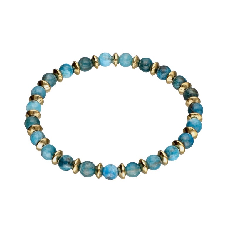 Bransoletka ze stali szlachetnej z apatytem