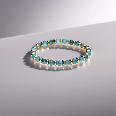 Bransoletka ze stali szlachetnej z apatytem