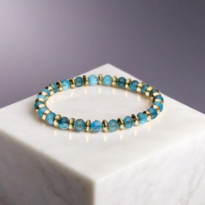 Bransoletka ze stali szlachetnej z apatytem