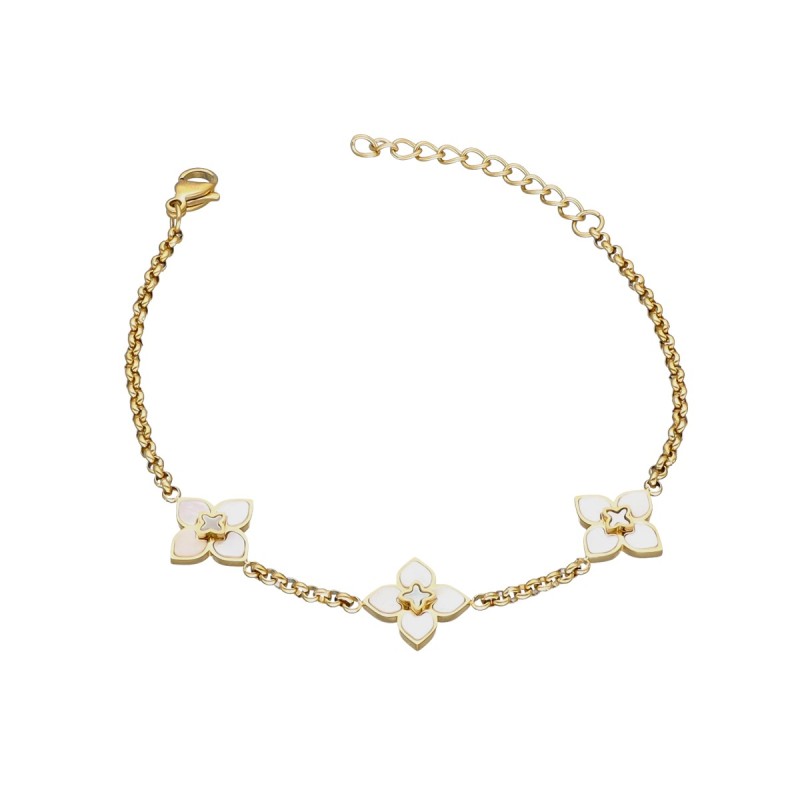 Bransoletka ze stali szlachetnej z marokańską koniczyną