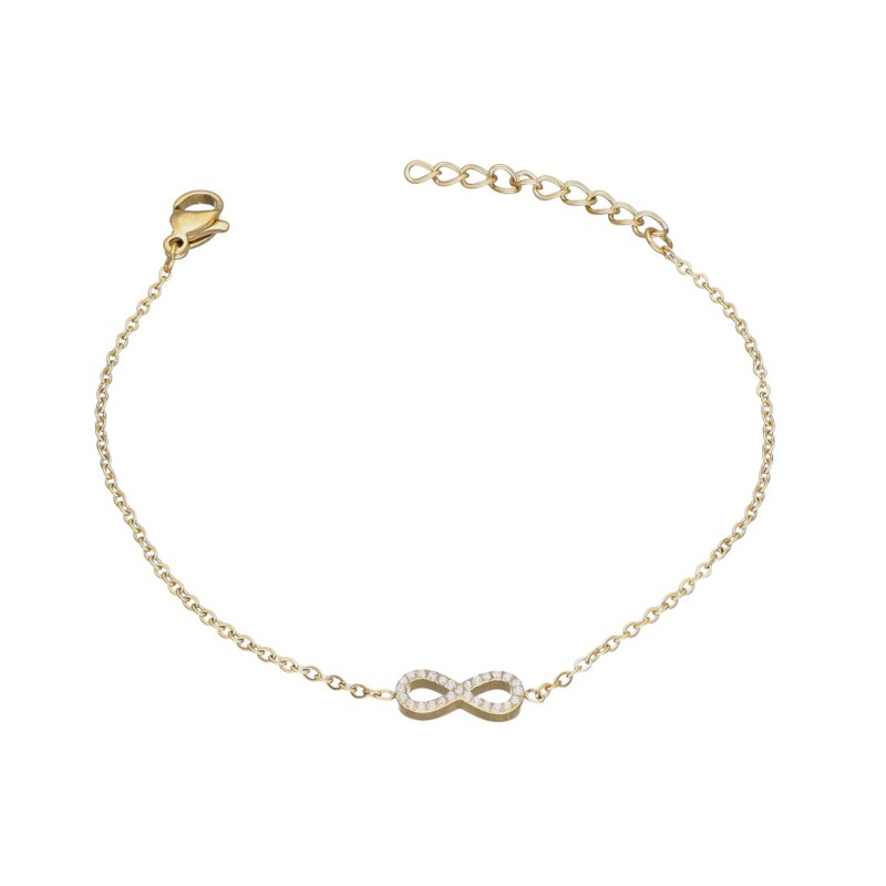 Bransoletka ze stali szlachetnej ze znakiem nieskończoności