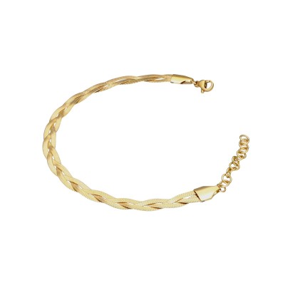 Bransoletka ze stali szlachetnej w formie plecionej taśmy