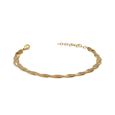 Bransoletka ze stali szlachetnej w formie plecionej taśmy