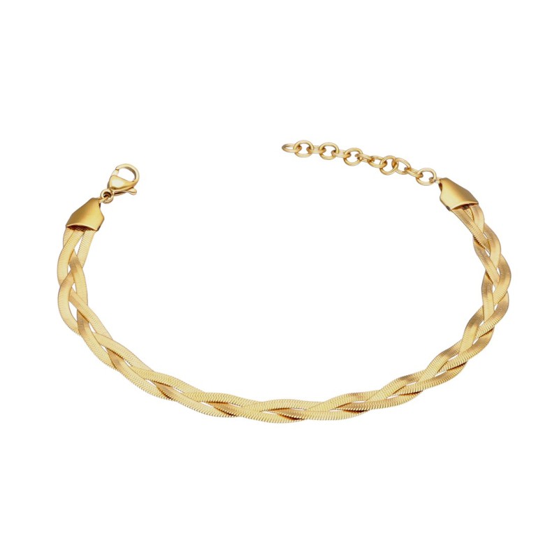 Bransoletka ze stali szlachetnej w formie plecionej taśmy