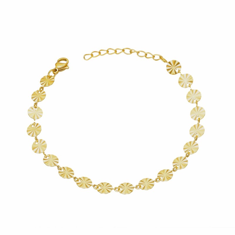 Bransoletka ze stali szlachetnej z z ozdobnymi nieregularnymi kółkami