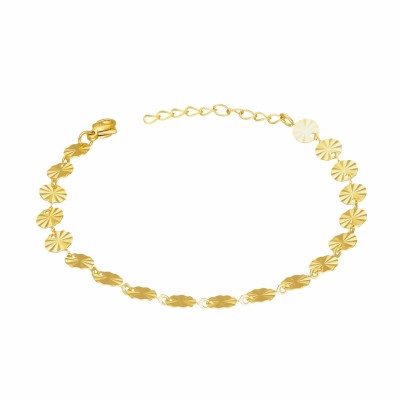 Bransoletka ze stali szlachetnej z z ozdobnymi nieregularnymi kółkami